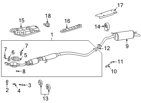 2002 Toyota Prius Exhaust Components Diagram