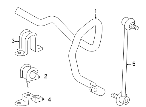 2008 Toyota Sienna Stabilizer Bar & Components Diagram 3 - Thumbnail