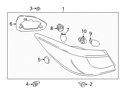 2018 Toyota Yaris iA Tail Lamps Diagram
