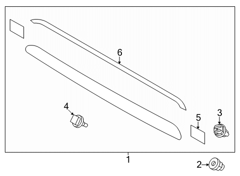 2025 Toyota Land Cruiser Exterior Trim - Hood Diagram
