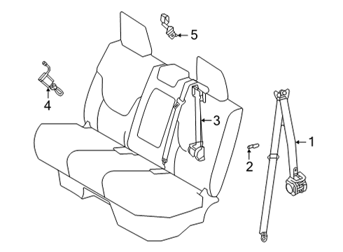 2025 Toyota Tundra Rear Seat Belts Diagram