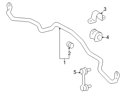 2000 Toyota RAV4 Stabilizer Bar & Components Diagram 2 - Thumbnail
