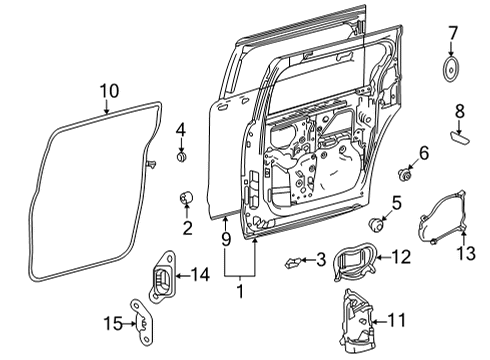 2025 Toyota Sienna Door & Components Diagram 2 - Thumbnail