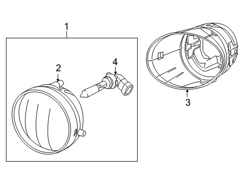 2013 Toyota Tundra Fog Lamp Bulb Diagram for 90981-AD002