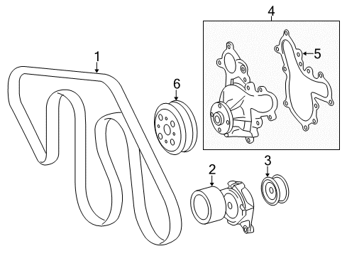 2020 Toyota Tundra Belts & Pulleys Diagram