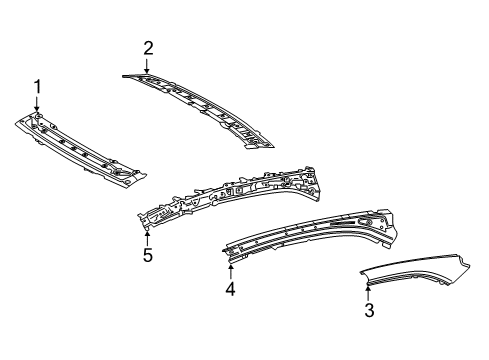 2018 Toyota Camry Roof & Components Diagram 5 - Thumbnail