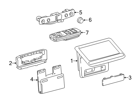 2017 Toyota Land Cruiser Entertainment System Components Diagram