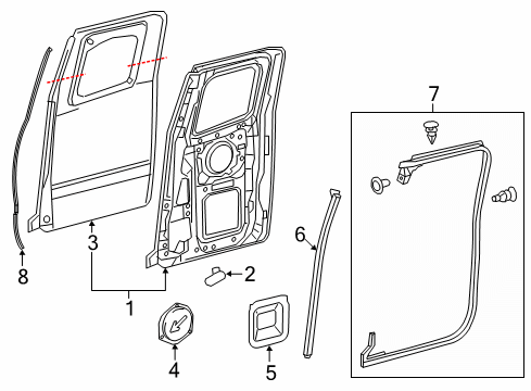 2016 Toyota Tacoma Door & Components Diagram 2 - Thumbnail
