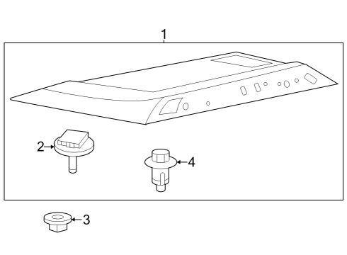 2025 Toyota Sequoia Exterior Trim - Hood Diagram
