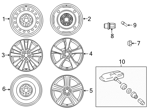 2010 Toyota Corolla Wheels Diagram