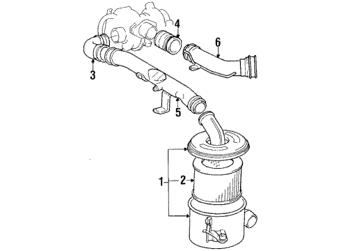 1985 Toyota Pickup Air Inlet - Air Diagram 4 - Thumbnail