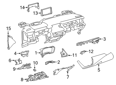 2025 Toyota Corolla Instrument Panel Components Diagram 2 - Thumbnail