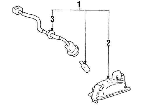 1991 Toyota Tercel License Lamp Diagram for 81270-16240