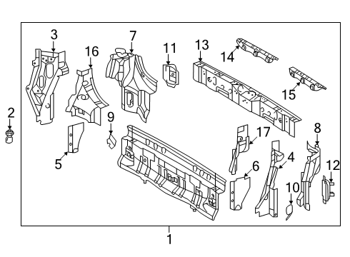 2020 Toyota Sienna Gusset, Lower Driver Side Diagram for 64806-08010