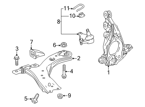 2025 Toyota Camry Front Suspension Components Diagram