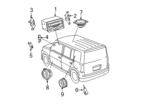 2005 Scion xB Sound System Diagram