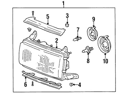 1996 Toyota Land Cruiser Bulb Cover Diagram for 90075-99028