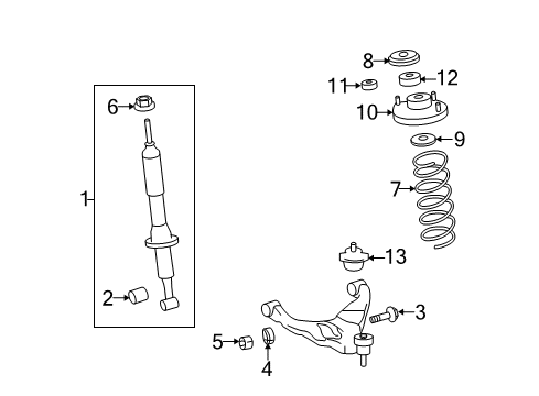 2024 Toyota 4Runner Struts & Components Diagram