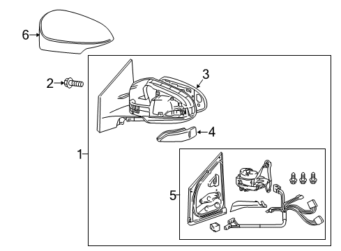 2018 Toyota Corolla iM Outside Mirrors Diagram