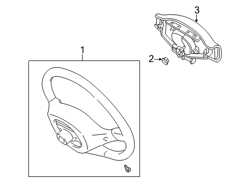 2004 Scion xA Steering Wheel & Trim Diagram