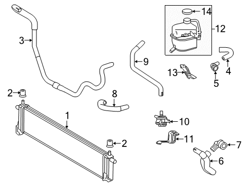 2018 Toyota RAV4 Inverter Cooling Components Diagram