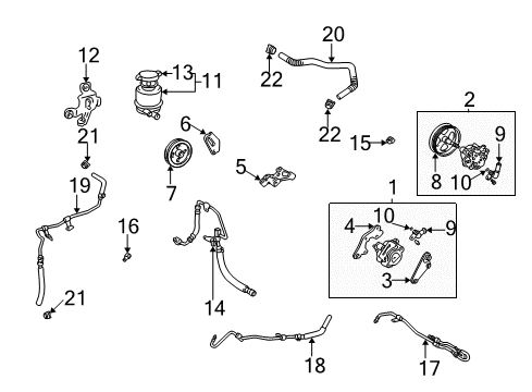2006 Toyota Camry P/S Pump & Hoses Diagram 4 - Thumbnail