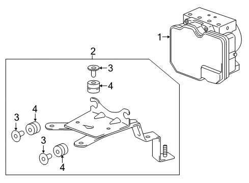 2017 Toyota Tacoma ABS Components Diagram