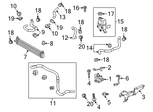 2010 Toyota Prius Inverter Cooling Components Diagram