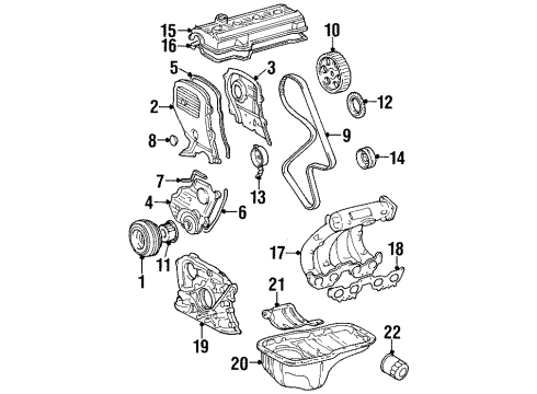 1998 Toyota Celica Engine Parts Diagram