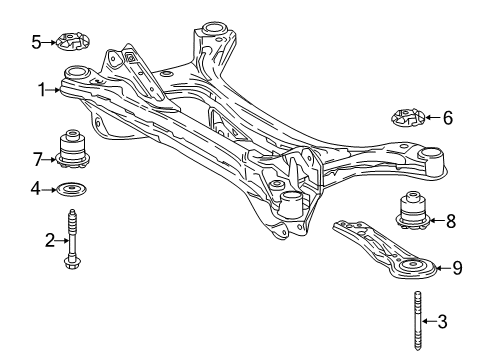 2018 Toyota Camry Suspension Mounting - Rear Diagram 2 - Thumbnail