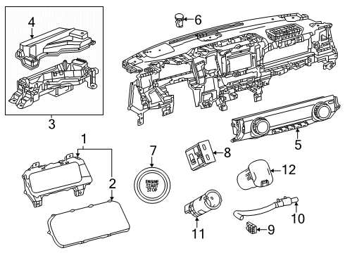 2025 Toyota 4Runner Cluster & Switches Diagram