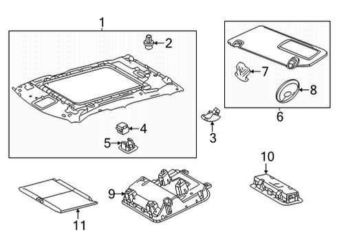 2025 Toyota Tundra Headliner Diagram