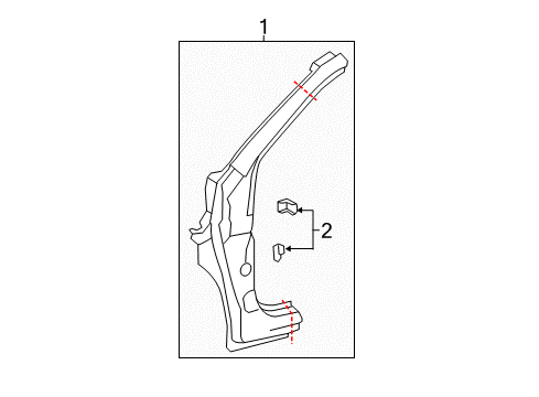 2017 Toyota RAV4 Hinge Pillar Diagram 2 - Thumbnail