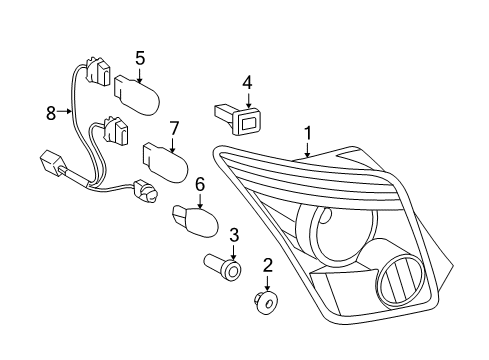2006 Scion xA Combination Lamps Diagram