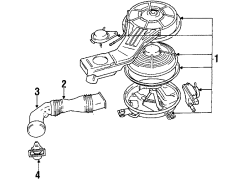 1988 Toyota Tercel Air Inlet - Air Diagram 2 - Thumbnail