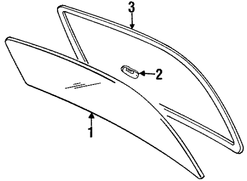 1997 Toyota Paseo Glass & Hardware - Back Glass Diagram 2 - Thumbnail