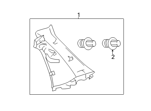 2014 Toyota Yaris Interior Trim - Quarter Panels Diagram 2 - Thumbnail
