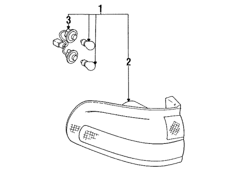 1993 Toyota Previa Combination Lamps Diagram 2 - Thumbnail