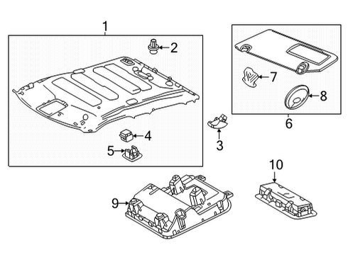 2025 Toyota Tundra Headliner Diagram 2 - Thumbnail