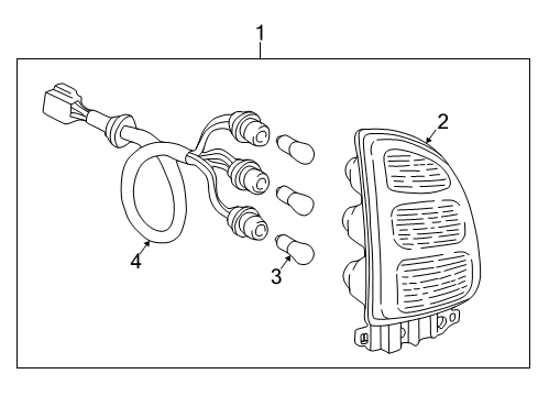 2000 Toyota RAV4 Tail Lamps Diagram