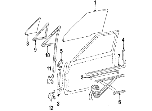 1988 Toyota Pickup Front Door Diagram