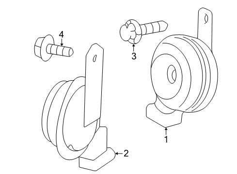 2005 Toyota Celica Horn Diagram for 86520-20330