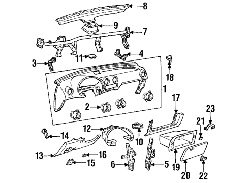 1992 Toyota Paseo Instrument Panel Diagram