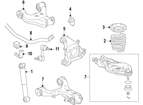 2017 Toyota Sequoia Lower Control Arm - Rear Diagram