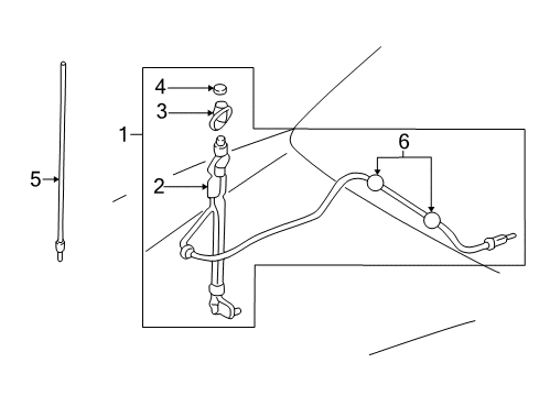 2004 Toyota Tundra Antenna & Radio Diagram 2 - Thumbnail