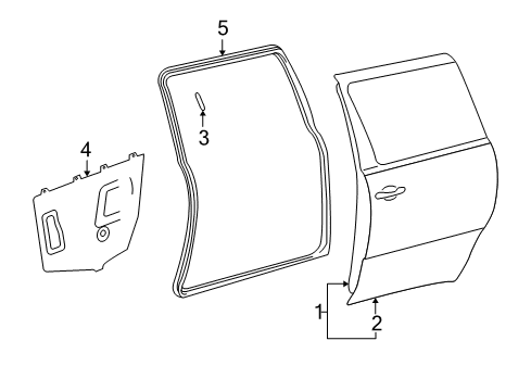 2000 Toyota Sienna Door & Components Diagram 2 - Thumbnail