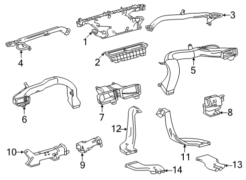 2025 Toyota Tacoma Ducts Diagram