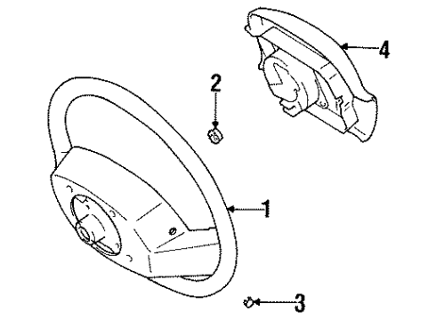 1996 Toyota Avalon Steering Wheel & Trim Diagram