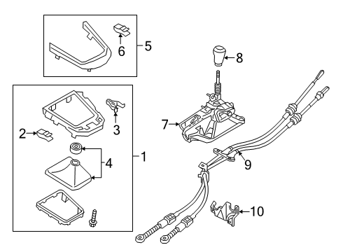 2020 Toyota Yaris Shift Boot Diagram for 58808-WB002