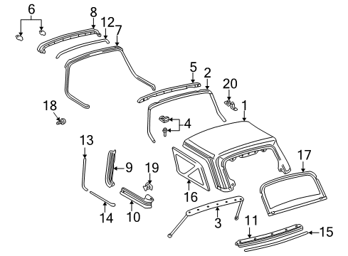 1999 Toyota RAV4 Top & Components Diagram